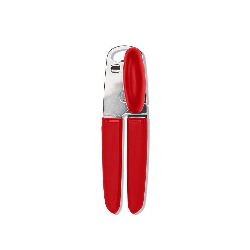 slide 1 of 3, OXO Stainless Steel Soft Handle Can Opener Red: Manual Kitchen Tool, Hand Wash, Freestanding, Lifetime Warranty, 1 ct