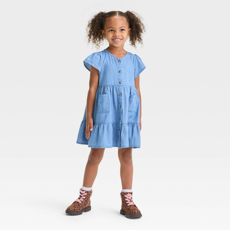 Toddler Girls Denim Dress Cat Jack Blue 4T 1 ct Shipt