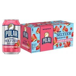 Polar Beverages Polar Strawberry Watermelon Seltzer Water - 8pk/12 fl oz Cans