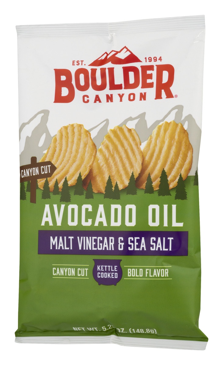 slide 4 of 11, Boulder Canyon Avocado Oil Malt Vinegar Kettle Chips, 5.25 oz