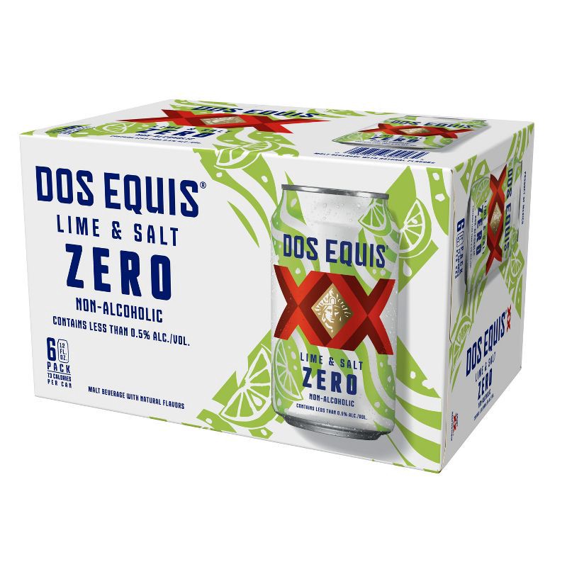 slide 3 of 6, Dos Equis Lime and Salt 0.0 - 6pk/12 fl oz Cans, 0 x 6 ct, 12 fl oz