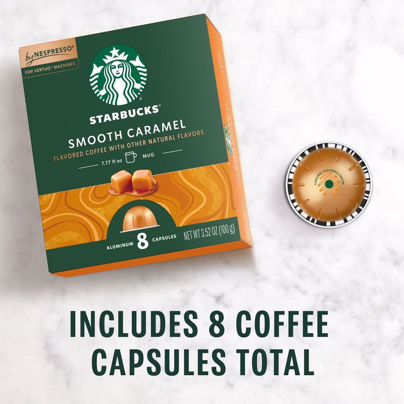 slide 2 of 9, Starbucks by Nespresso Vertuo Line Smooth Caramel Light Roast Coffee Pods - 8ct, 8 ct