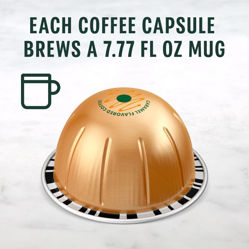 slide 5 of 9, Starbucks by Nespresso Vertuo Line Smooth Caramel Light Roast Coffee Pods - 8ct, 8 ct