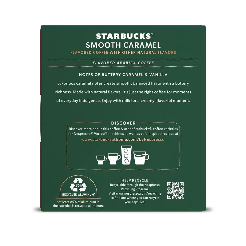 slide 9 of 9, Starbucks by Nespresso Vertuo Line Smooth Caramel Light Roast Coffee Pods - 8ct, 8 ct