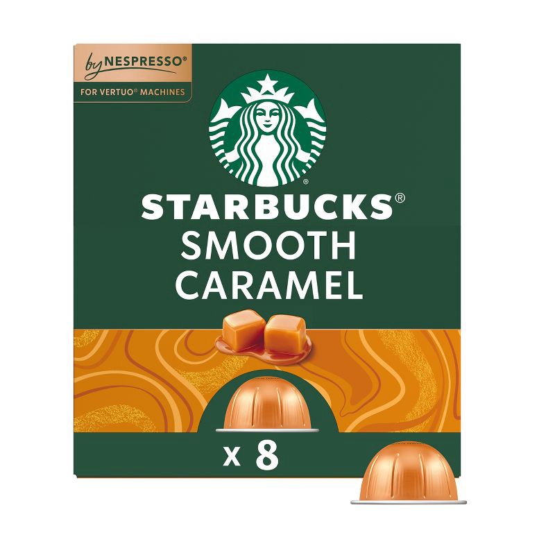 slide 1 of 9, Starbucks by Nespresso Vertuo Line Smooth Caramel Light Roast Coffee Pods - 8ct, 8 ct