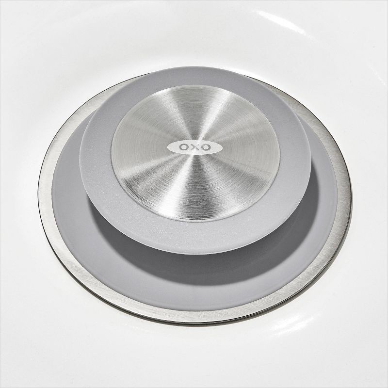 slide 6 of 6, Hair Catch Drain Protector Gray - OXO, 1 ct