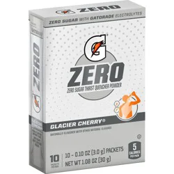 Gatorade G Zero Glacier Cherry Sport Mix - 10pk/0.084oz Pouches