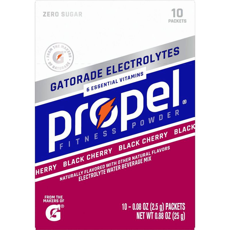 slide 2 of 11, Propel Black Cherry Sport Mix - 10pk/0.08oz Pouches, 10 ct, 0.08 oz