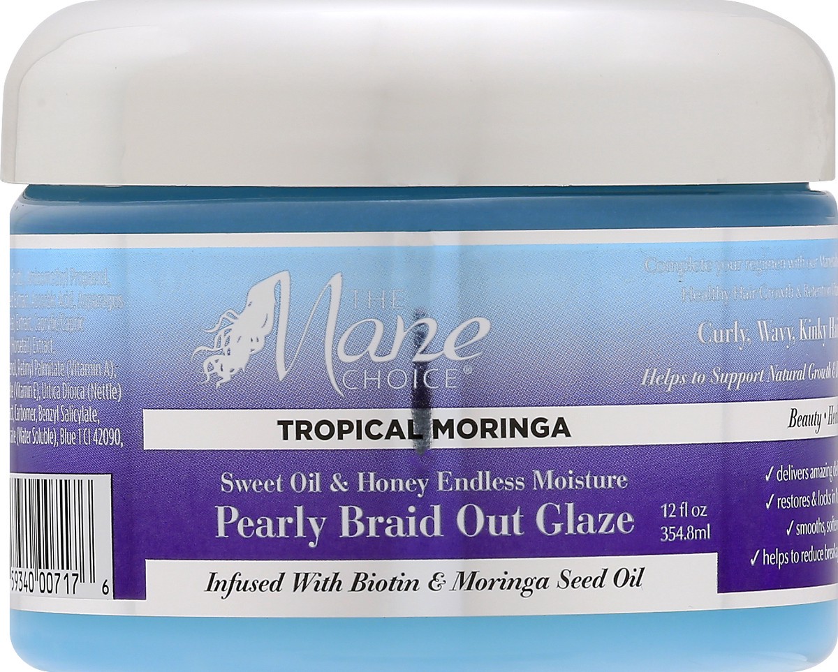 slide 6 of 9, The Mane Choice Tropical Moringa Pearly Braid Out Glaze, 8 fl oz