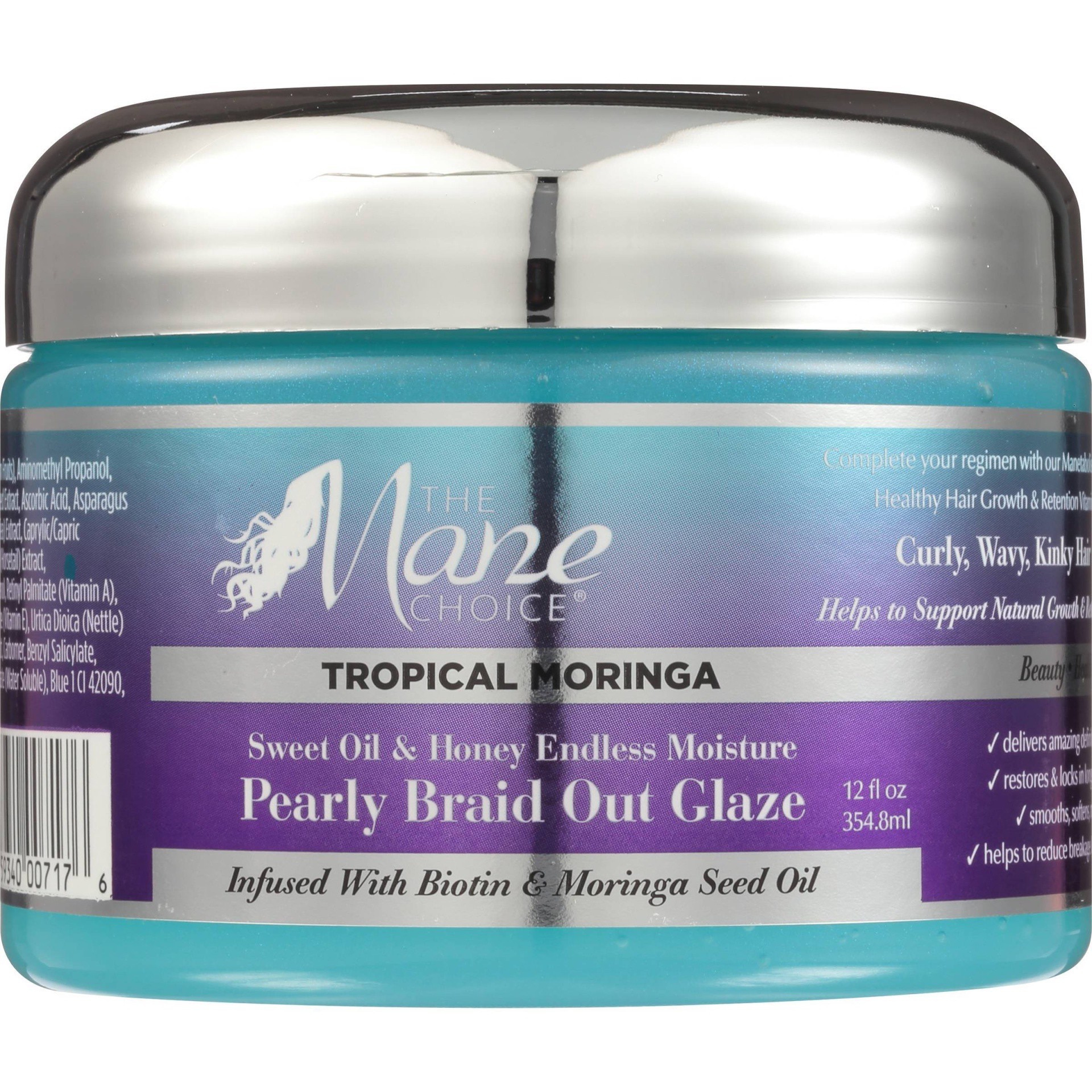 slide 1 of 9, The Mane Choice Tropical Moringa Pearly Braid Out Glaze, 8 fl oz