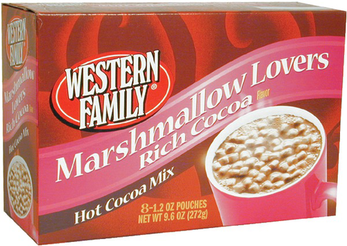 slide 1 of 1, Western Family Cocoa with Xtra Mini Mrshmallo, 9.6 oz