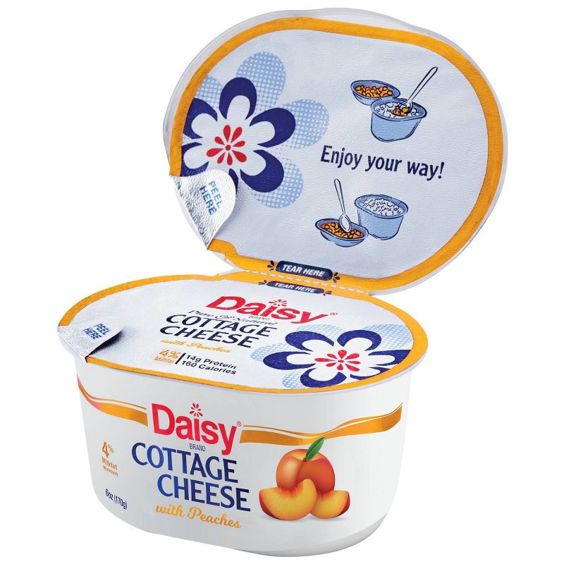 slide 2 of 6, Daisy Brand Daisy Cottage Cheese with Peaches - 6oz, 6 oz