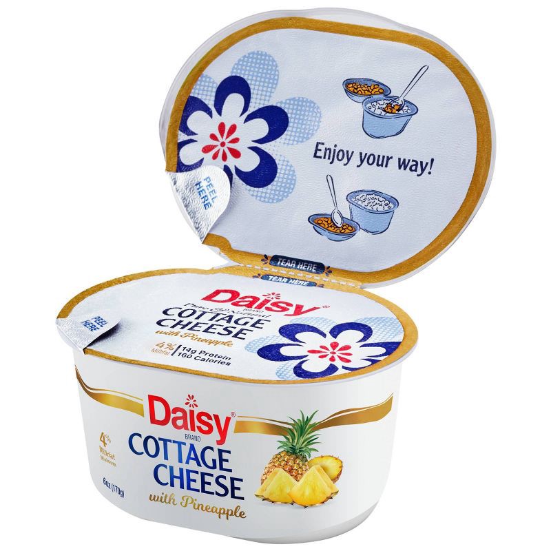 slide 2 of 6, Daisy Brand Daisy Cottage Cheese with Pineapple - 6oz, 6 oz