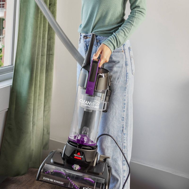 slide 4 of 6, BISSELL CleanView Compact Turbo Upright Vacuum: Bagless, Multi-Surface, Pet Hair, Lightweight, 25ft Cord, 2-Year Warranty, 1 ct