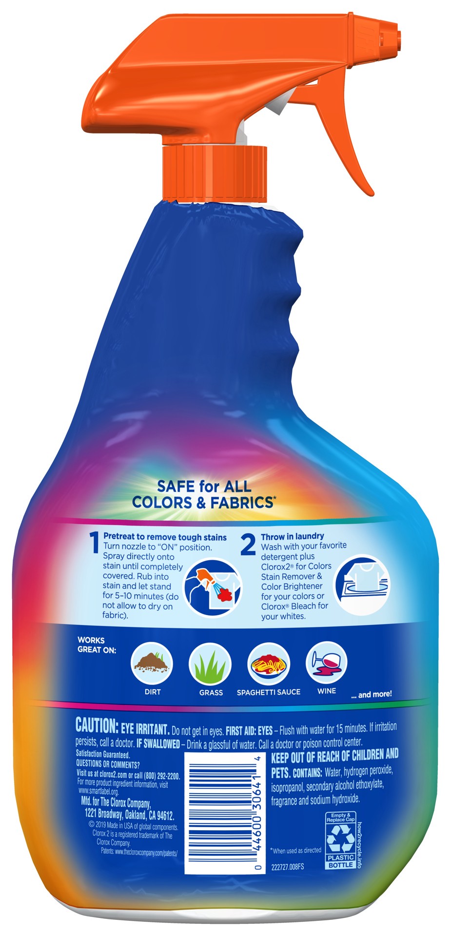 slide 3 of 3, Clorox 2 Laundry Stain Remover Spray For Colors, 30 oz