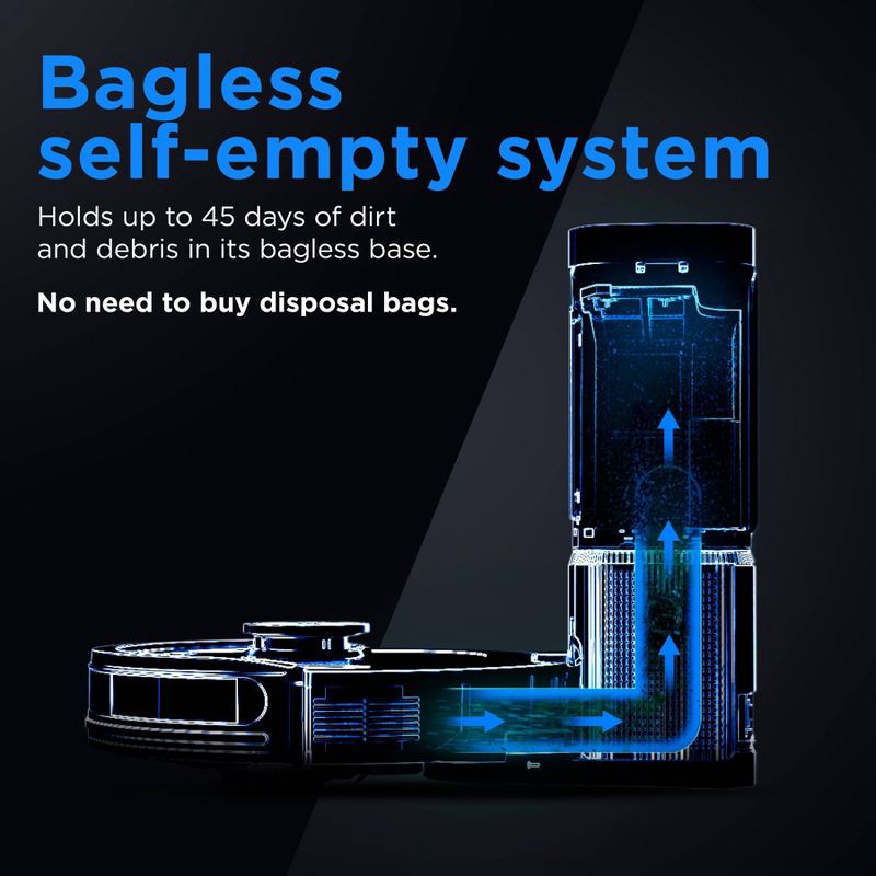 slide 4 of 10, Shark Matrix Self Empty Robot Vacuum for Carpets & Hardfloors with Self-Cleaning Brushroll Black RV2310AE, 1 ct