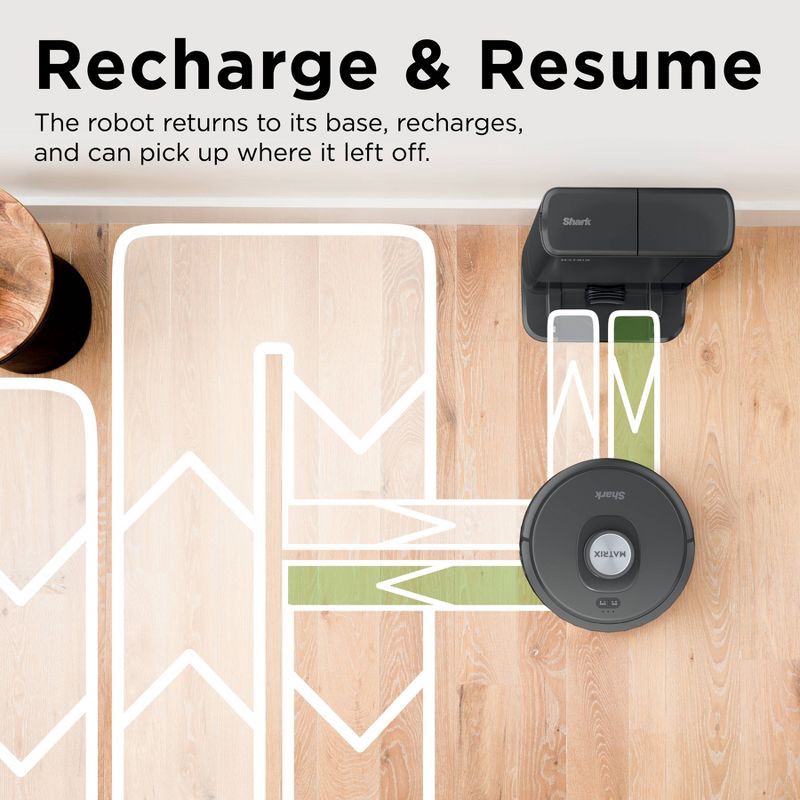 slide 8 of 10, Shark Matrix Self Empty Robot Vacuum for Carpets & Hardfloors with Self-Cleaning Brushroll Black RV2310AE, 1 ct