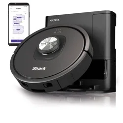 Shark Matrix Self Empty Robot Vacuum for Carpets & Hardfloors with Self-Cleaning Brushroll Black RV2310AE
