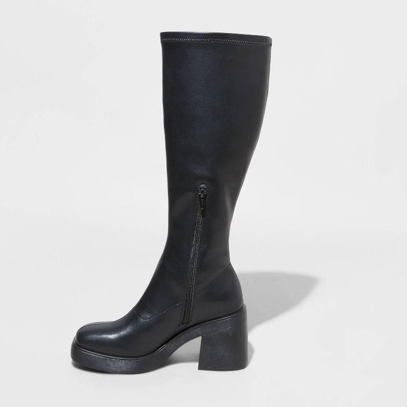 slide 3 of 4, Women's Azzahya Stretch Tall Dress Boots with Memory Foam Insole - Wild Fable™ Black 8, 1 ct