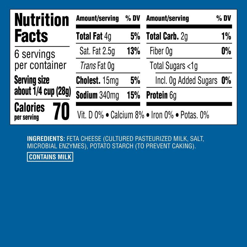 slide 4 of 4, Feta Cheese Crumbles - 6oz - Good & Gather™, 6 oz