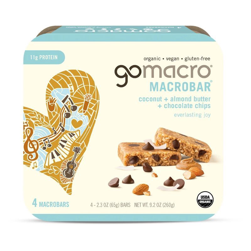 slide 1 of 6, GoMacro Coconut + Almond Butter + Chocolate Chips MacroBar - 4ct/7.1oz, 4 ct, 7.1 oz