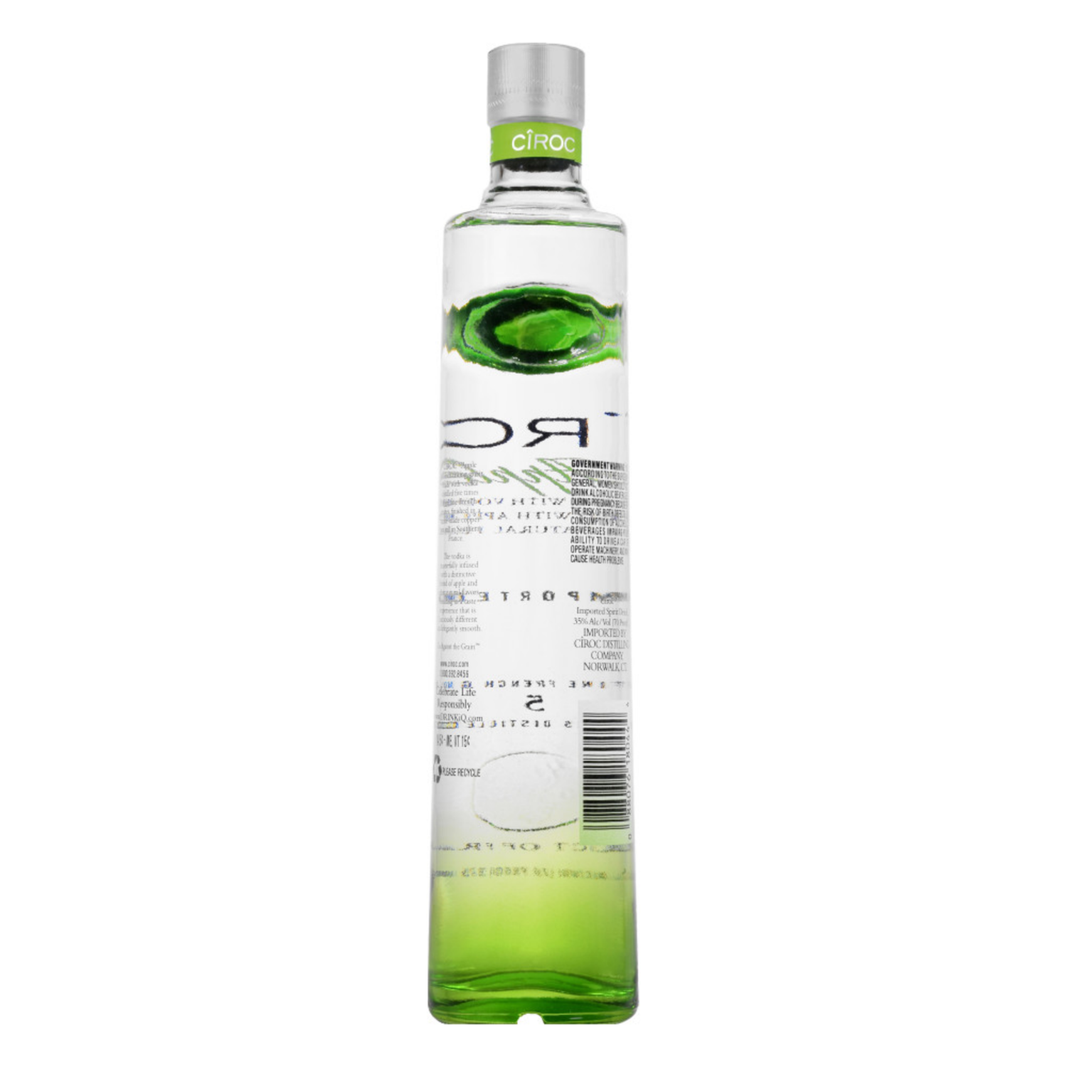 slide 2 of 3, CIROC Apple (Made with Vodka Infused with Natural Flavors), 375 mL, 375 ml