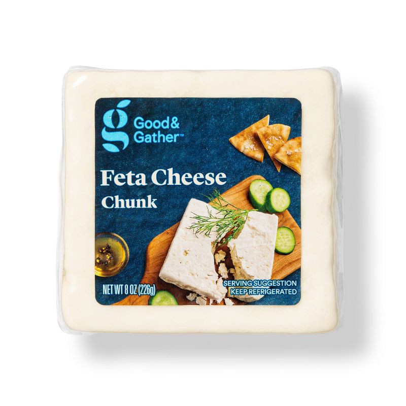 slide 1 of 4, Feta Cheese Chunk - 8oz - Good & Gather™, 8 oz