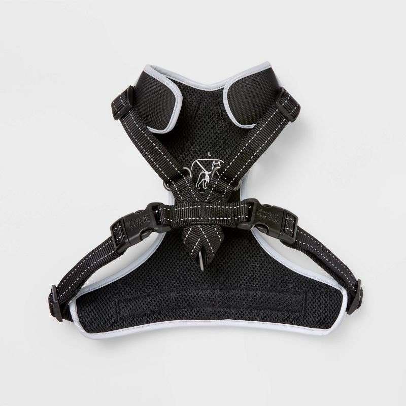 slide 3 of 4, Ultimate Reflective and Adjustable Dog Harness - Black - M - Boots & Barkley™, 1 ct