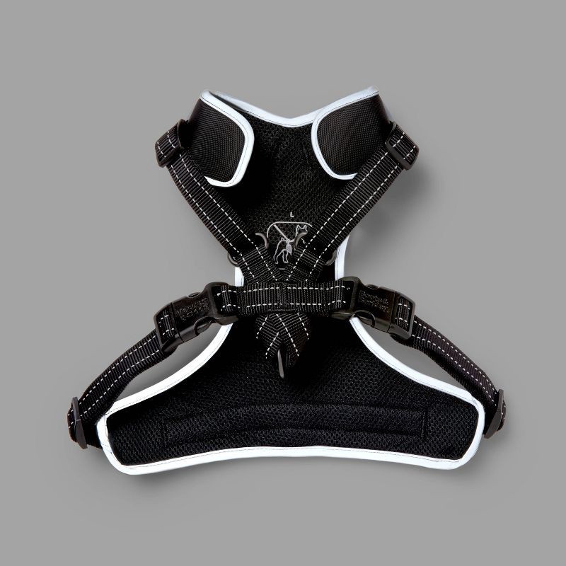 slide 4 of 4, Ultimate Reflective and Adjustable Dog Harness - Black - M - Boots & Barkley™, 1 ct
