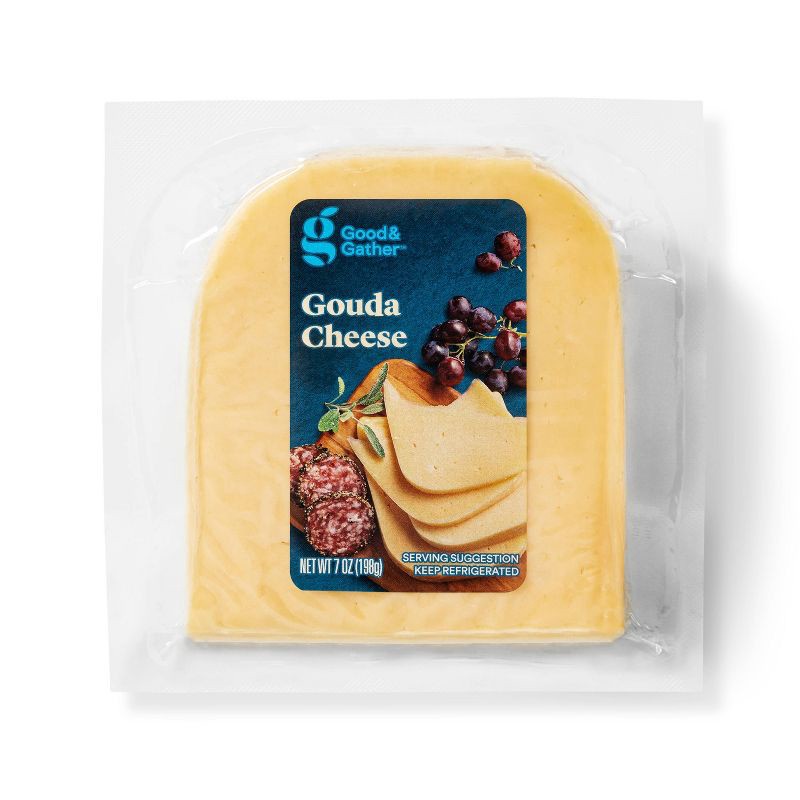 slide 1 of 3, Gouda Cheese - 7oz - Good & Gather™, 7 oz