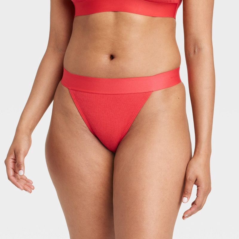Women's 4-way Stretch Cotton Cheeky Underwear - Auden™ Berry Red L