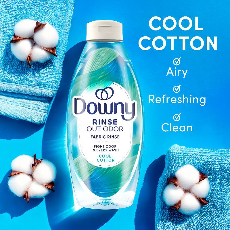 slide 11 of 15, Downy Cool Cotton HE Compatible Rinse & Refresh Laundry Odor Remover and Fabric Softener - 25.5 fl oz, 25.5 fl oz
