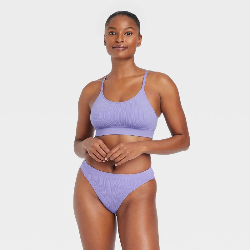 Women's Seamless Bikini Underwear - Auden Plum Purple XL 1 ct