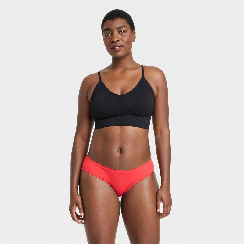 Women s Seamless Bikini Underwear Auden Red L 1 ct Shipt