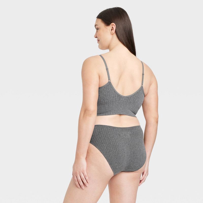 Women's Seamless Bikini Underwear - Auden Heathered Gray S 1 ct