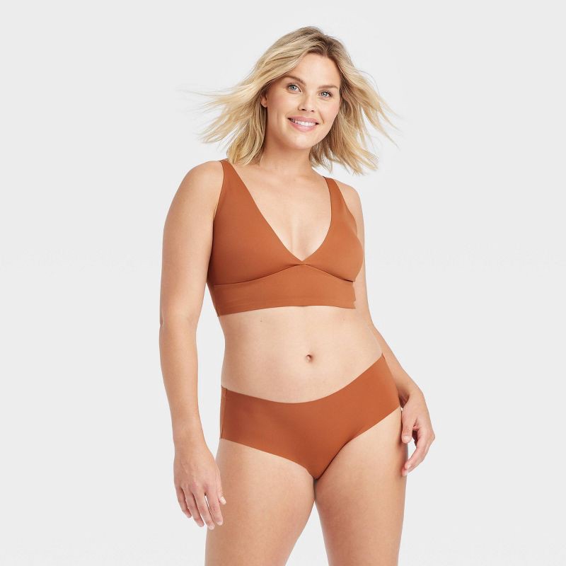 Women's Laser Cut Hipster Underwear - Auden™ Brown XL