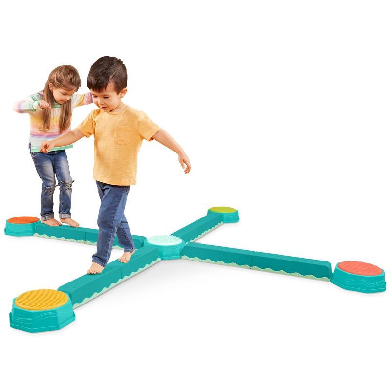 slide 2 of 6, B. toys Sensory Balance Beams for Active Play Balance and Build Set, 1 ct