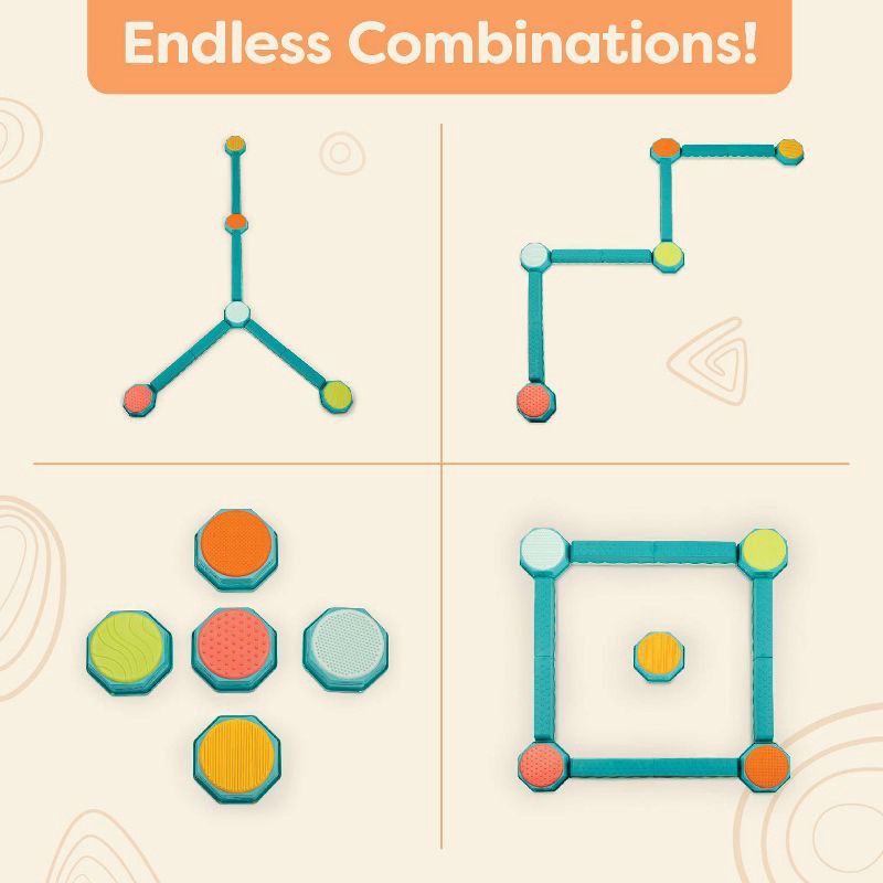 slide 4 of 6, B. toys Sensory Balance Beams for Active Play Balance and Build Set, 1 ct