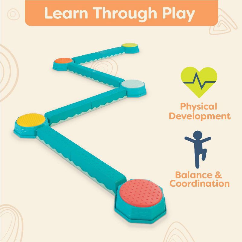 slide 5 of 6, B. toys Sensory Balance Beams for Active Play Balance and Build Set, 1 ct