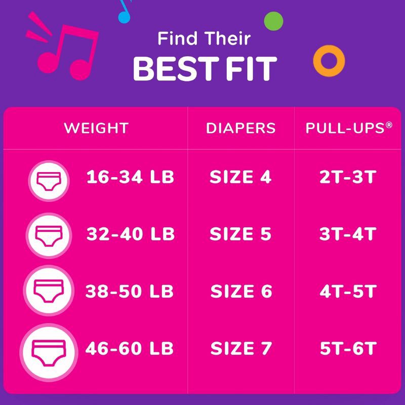 slide 3 of 11, Pull-Ups Girls' Learning Designs Training Pants Giga Pack - Size 5T-6T - 66ct, 66 ct