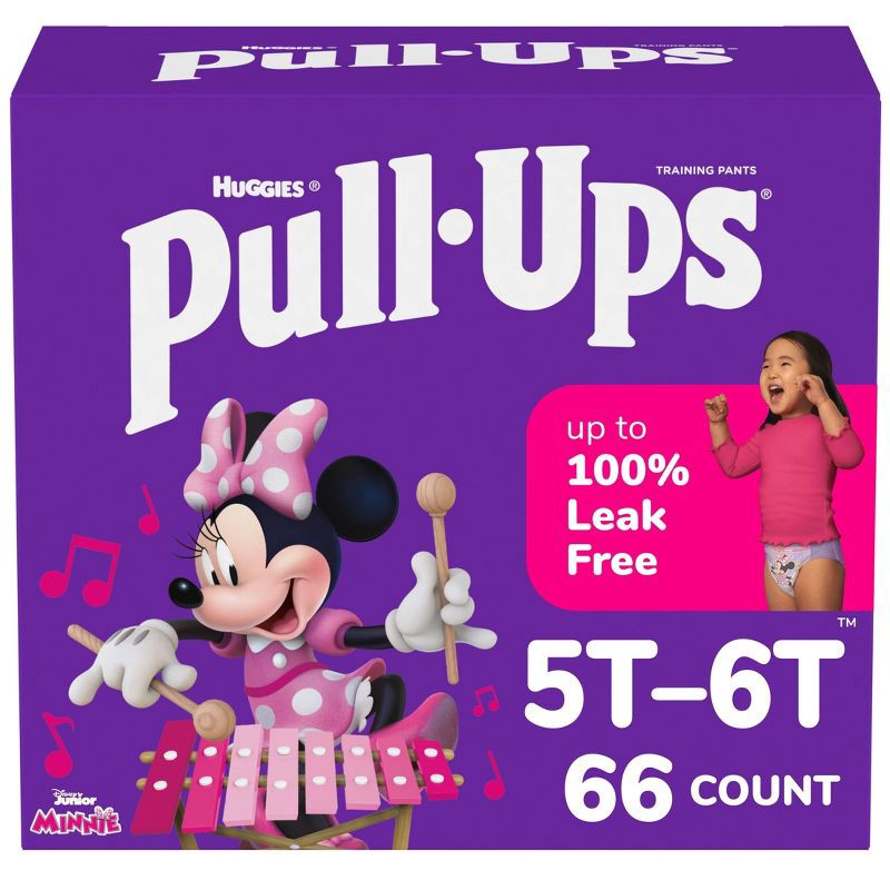 slide 1 of 11, Pull-Ups Girls' Learning Designs Training Pants Giga Pack - Size 5T-6T - 66ct, 66 ct