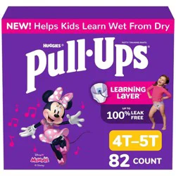 Pull-Ups Girls' Learning Designs Training Pants- Size 4T-5T - 82ct: Easy-Open Sides, Absorbent Layers, No Fragrance Added
