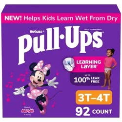 Pull-Ups Girls' Learning Designs Training Pants- Size 3T-4T - 92ct: Easy-Open Sides, Absorbent Layers, No Fragrance Added