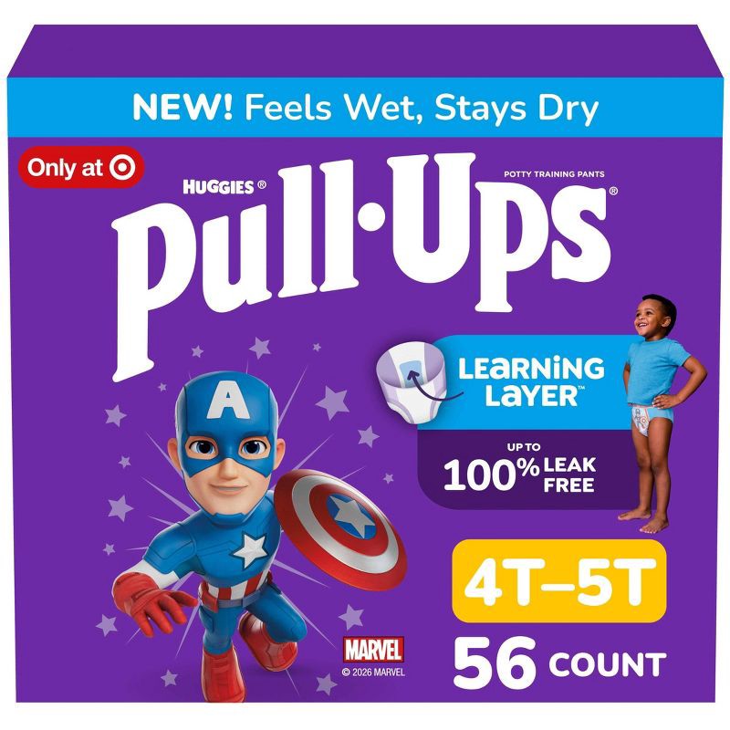 slide 1 of 9, Pull-Ups Boys' Learning Designs Training Pants - 4T-5T - 56ct, 56 ct