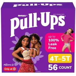 Pull-Ups Girls' Learning Designs Training Pants- Size 4T-5T - 56ct