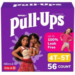 Pull-Ups Girls' Learning Designs Training Pants- Size 4T-5T - 56ct