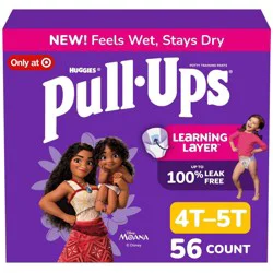 Pull-Ups Girls' Learning Designs Training Pants- Size 4T-5T - 56ct