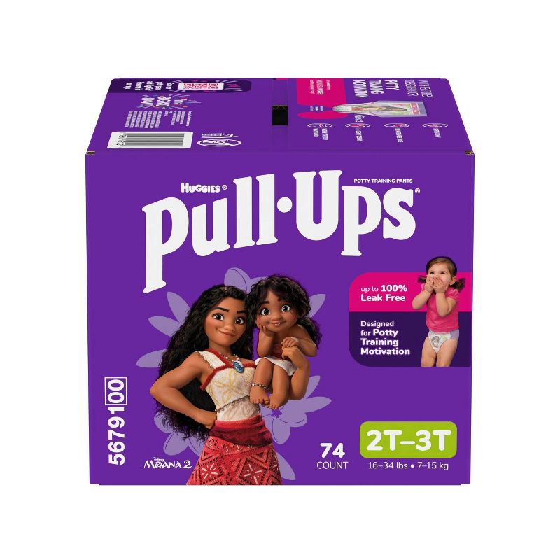 slide 2 of 13, Pull-Ups Girls' Learning Designs Training Pants - Size 2T-3T - 74ct, 74 ct