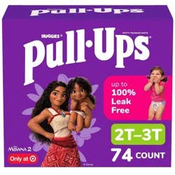 Pull-Ups Girls' Learning Designs Training Pants - Size 2T-3T - 74ct
