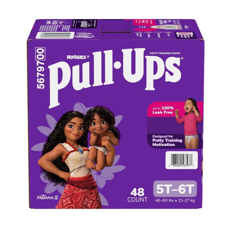 slide 2 of 12, Pull-Ups Girls' Learning Designs Training Pants- Size 5T-6T - 48ct, 48 ct